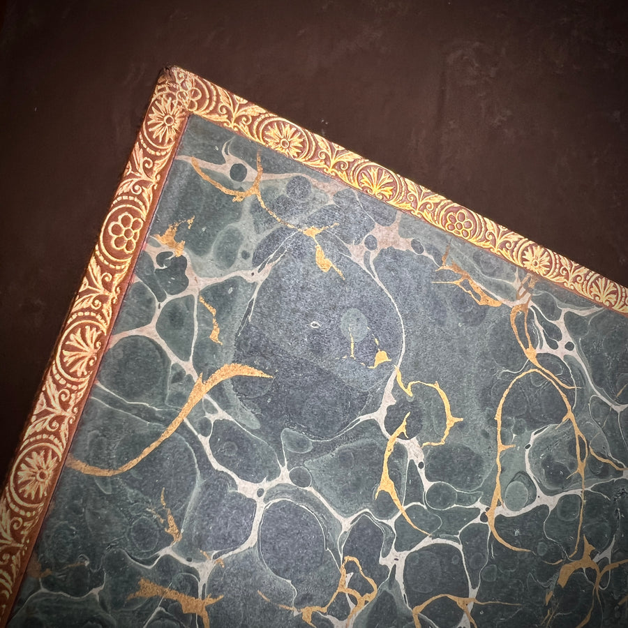 Poetical Works of Alfred Lord Tennyson — The Albion Edition (1902) | Fine Tree Calf Binding with Gilt & Marbled Endpapers