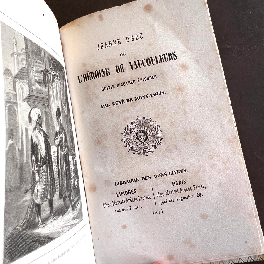 1853 Jeanne d’Arc ou l’Héroïne de Vaucouleurs – French Cartonnage Romantique Binding by Martial Ardant Frères, Limoges & Paris