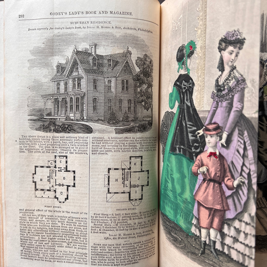 1869 - Godey’s Lady’s Book and Magazine, January -December 1869, First Edition