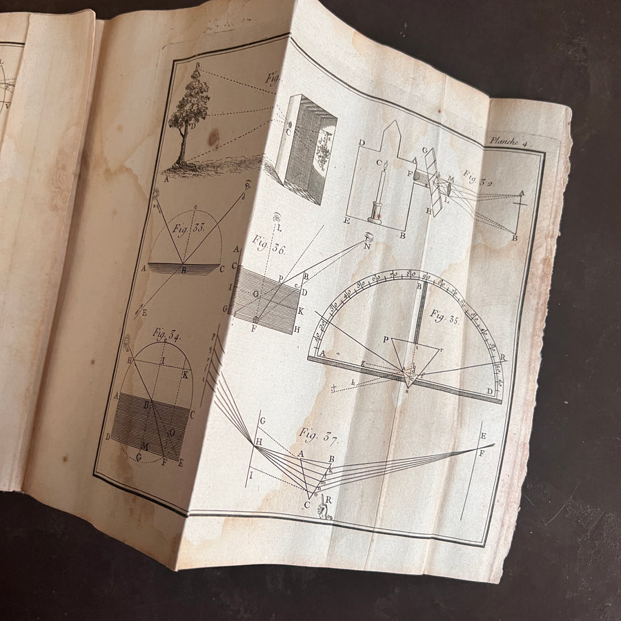 1756 Grammaire des Sciences Philosophiques — Vellum-Bound Scientific Encyclopaedia with Newtonian & Copernican Fold-Out Plates