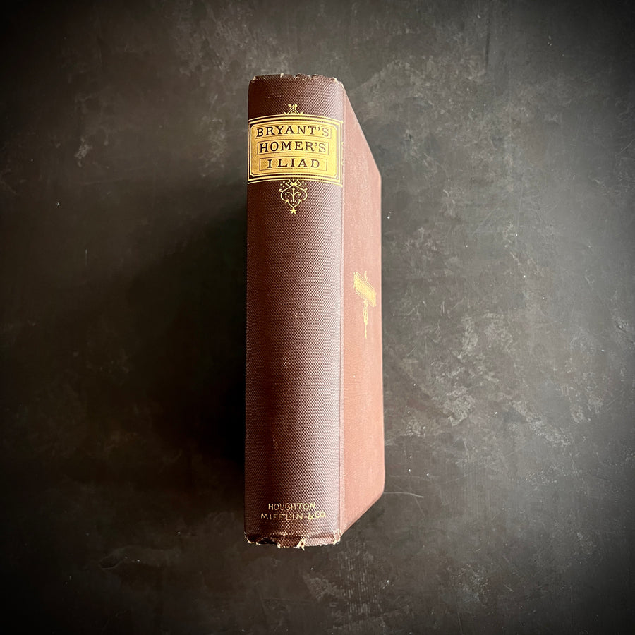 The Iliad of Homer (Roslyn Edition, 1870) — Bryant Translation — Antique 2-Volumes-in-1 Edition | Houghton, Mifflin & Co
