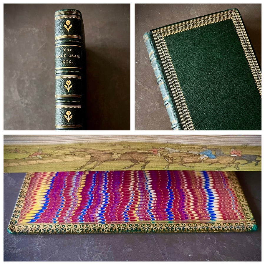The Holy Grail & Other Poems by Alfred Tennyson(1870) – Fine Binding with Fore-Edge Painting | Strahan & Co., London