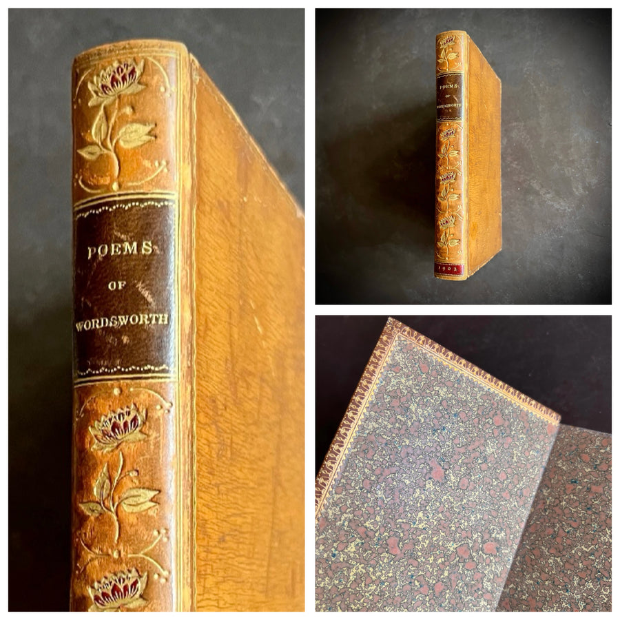 Poems of Wordsworth (Golden Treasury Series, 1902) – Fine Full Calf Binding | Macmillan & Co.