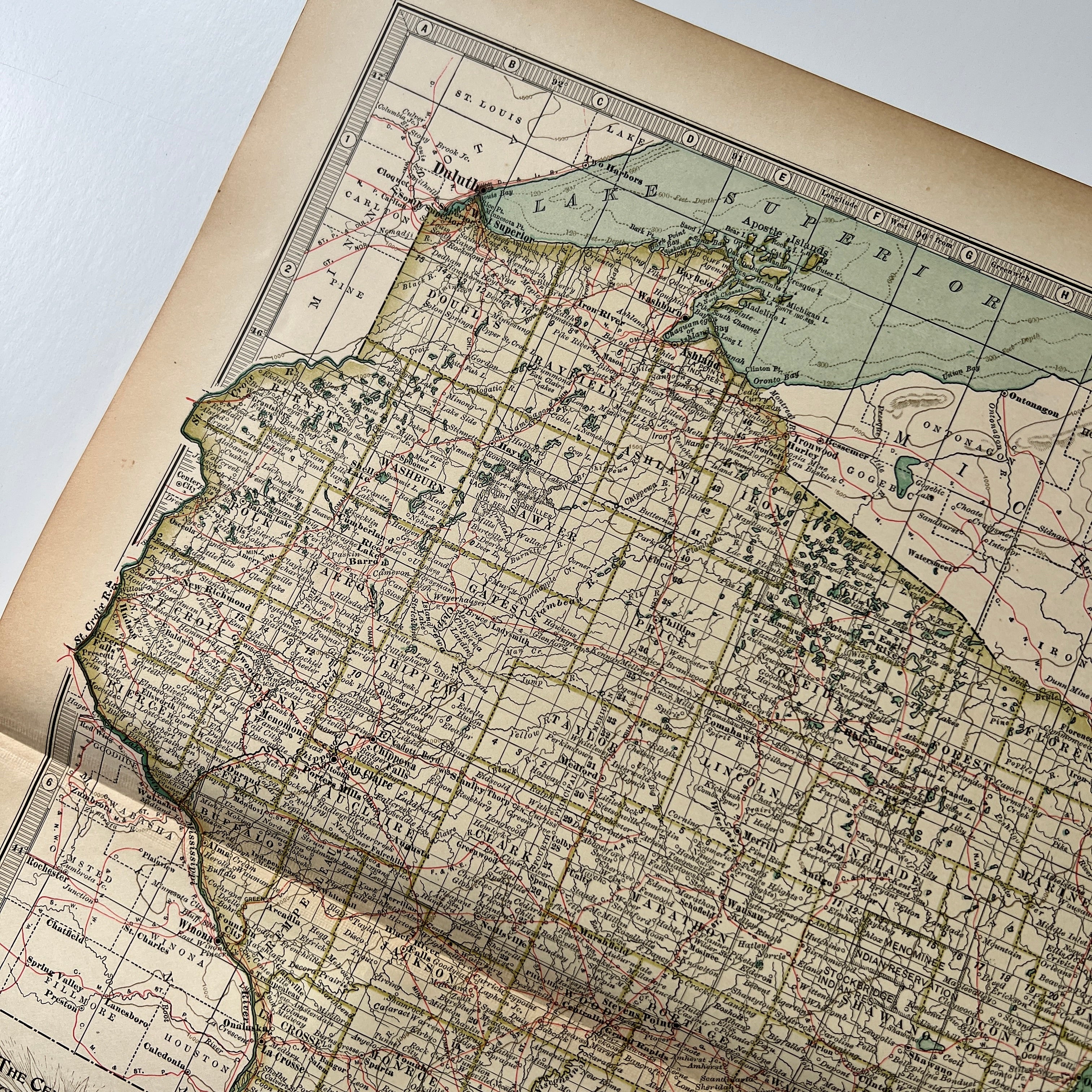 Wisconsin Adizzpro Ww2 Map.pdf 1902 - Map of Wisconsin – Honey Bee Mill