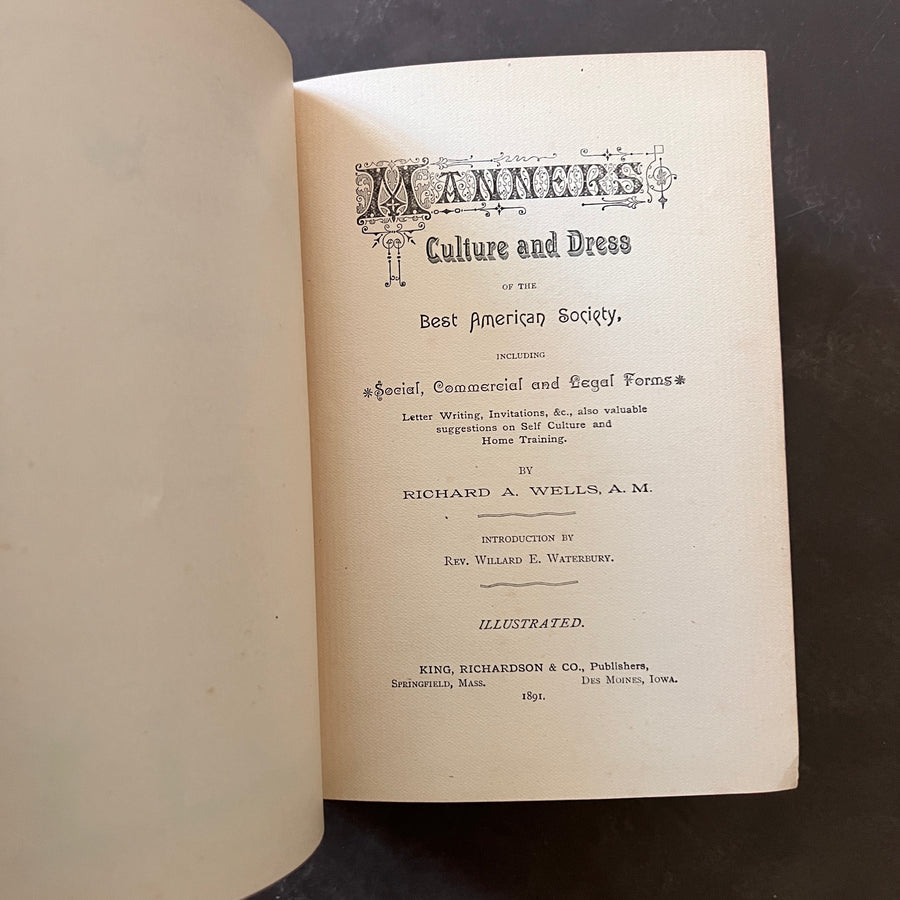 1891 - Manners Culture and Dress of the Best American Society