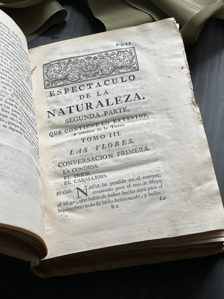 1771 - Espectaculo de la Naturaleza, o conversaciones a cerca de las particularidades de la historia natural