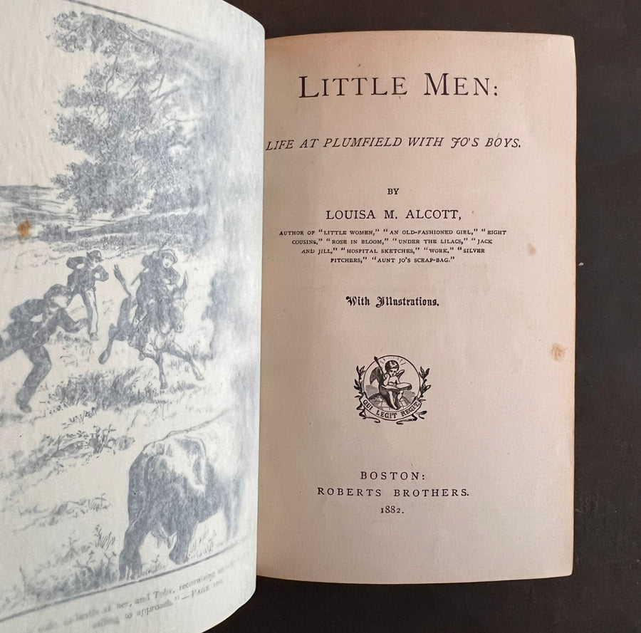 Little Men (1882) by Louisa May Alcott — Illustrated Roberts Brothers Edition — Decorative Victorian Binding