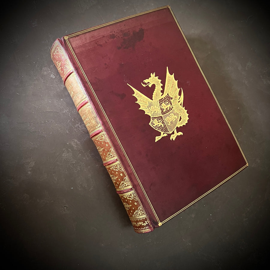 English Men of Letters: Swift, Fielding, and Sterne (1889) — Fine Binding, Full Leather, Gilt Armorial, Marbled Edges London: Macmillan and Co. | 1889.