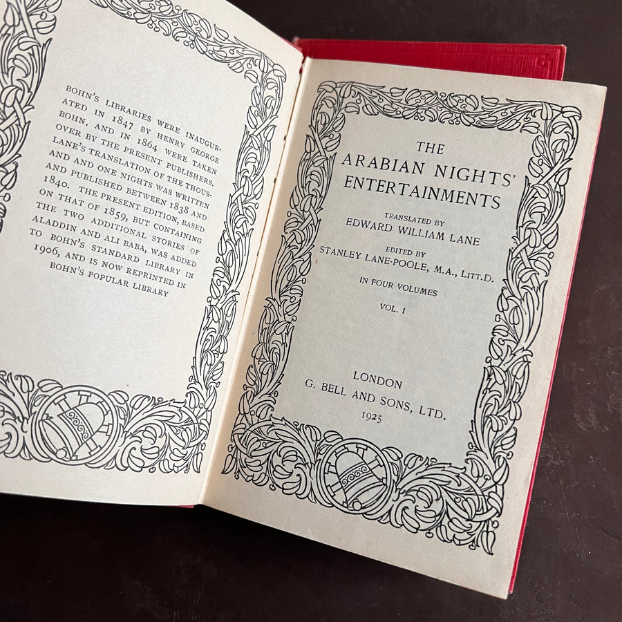 The Arabian Nights’ Entertainment - 2 Volume Set (Bohn’s Popular Library, 1925 & 1928)