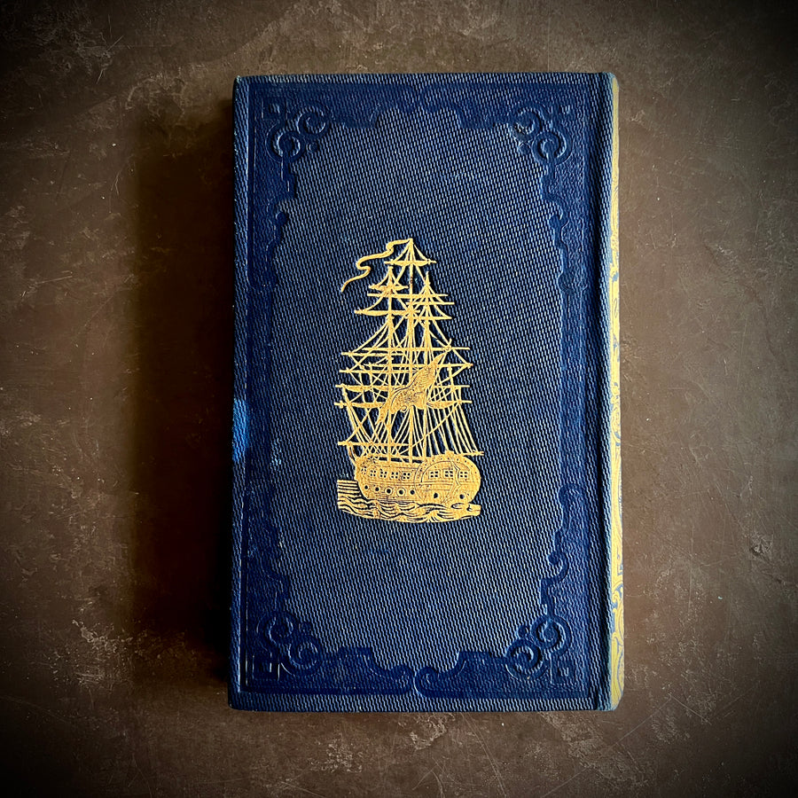 Simon le Polletais by H. de Chavannes de la Giraudière | Cartonnage Romantique with Gilt Wreath & Ship Motif –| 1856