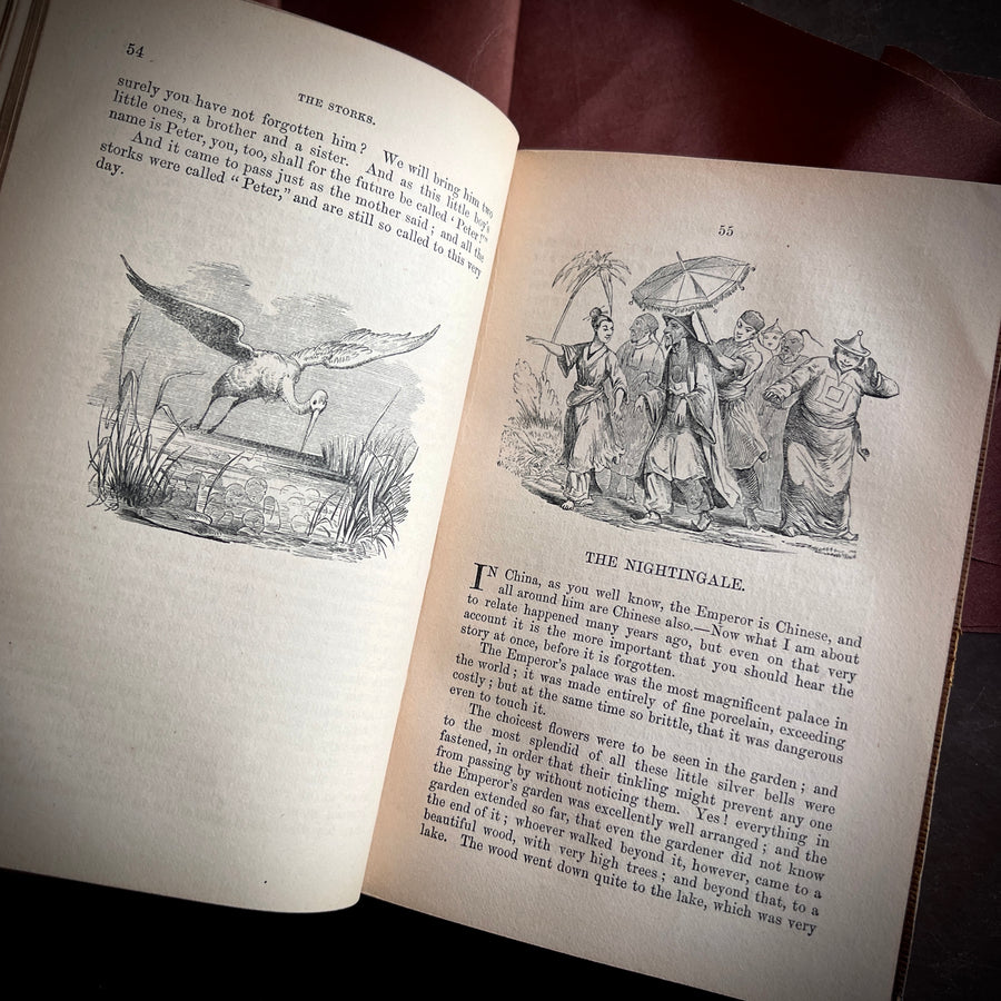 Danish Fairy Legends and Tales by Hans Christian Andersen (1861) | Illustrated | Fine Binding | Marbled Edges | Rare