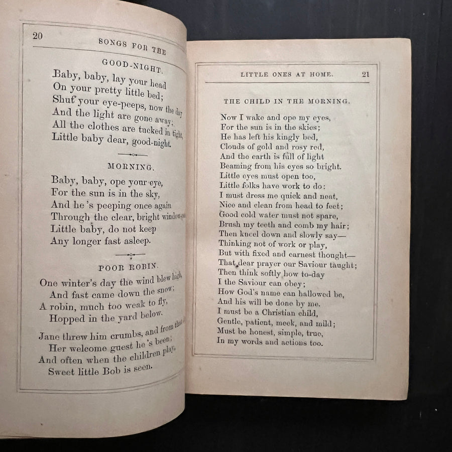 1852 - Songs For The Little Ones At Home, First Edition