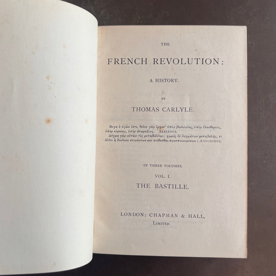 The French Revolution: A History by Thomas Carlyle | Three Volumes in One| 1889