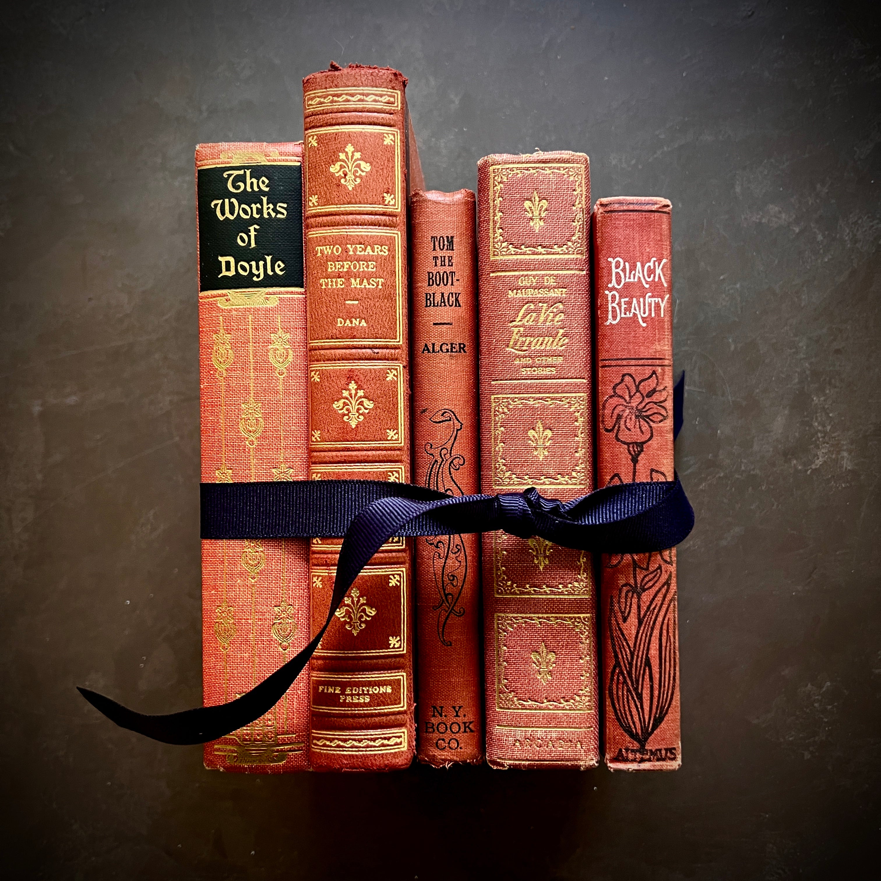 Antique Heirloom Book Collection, Decorative Books, Warm Rustic buying Inspired Book Bundle