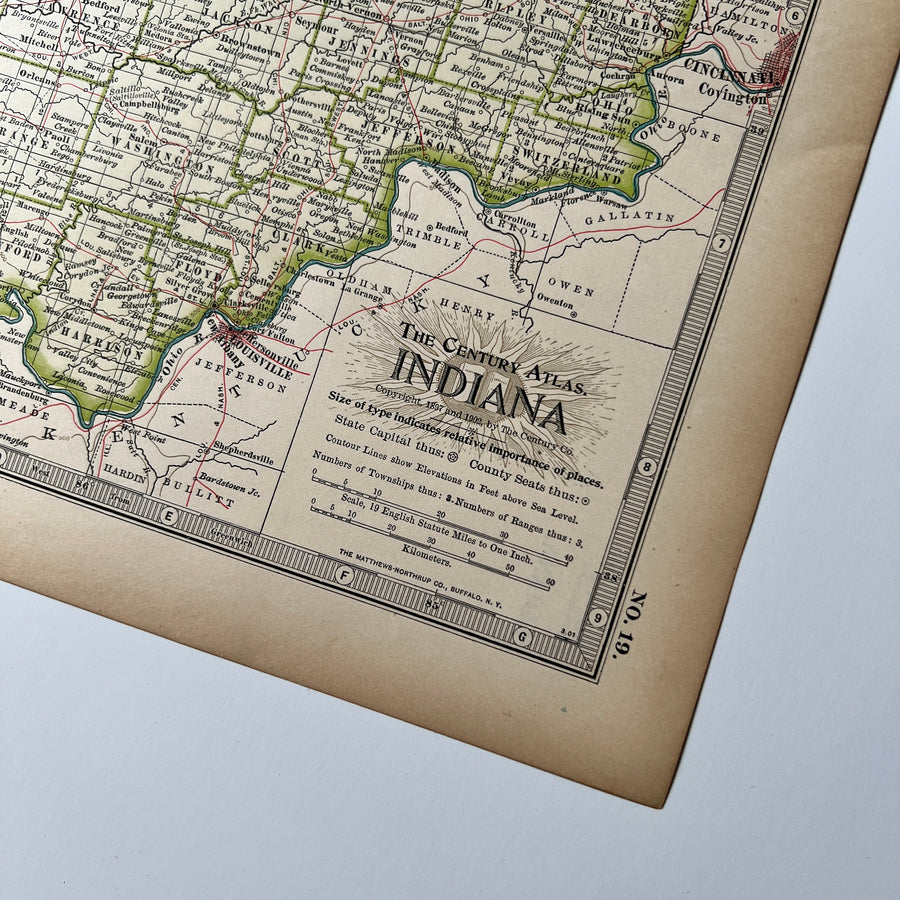 1902 - Map of Indiana