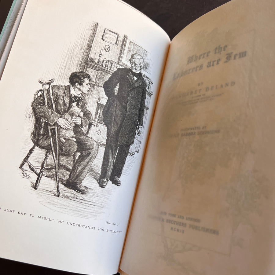 When the Laborers Are Few By Margaret Deland (1909) | Illustrated | Harper Edition| Art Nouveau Cover