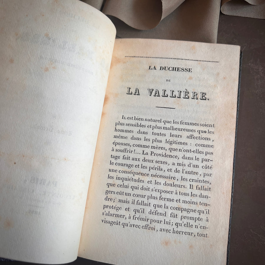 La Duchesse de La Vallière by Madame de Genlis | 1829 |Two-Volume Set Fine Binding