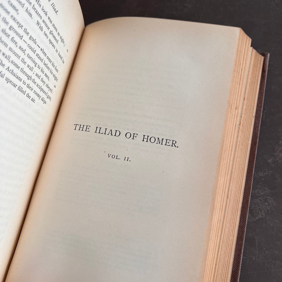 The Iliad of Homer (Roslyn Edition, 1870) — Bryant Translation — Antique 2-Volumes-in-1 Edition | Houghton, Mifflin & Co