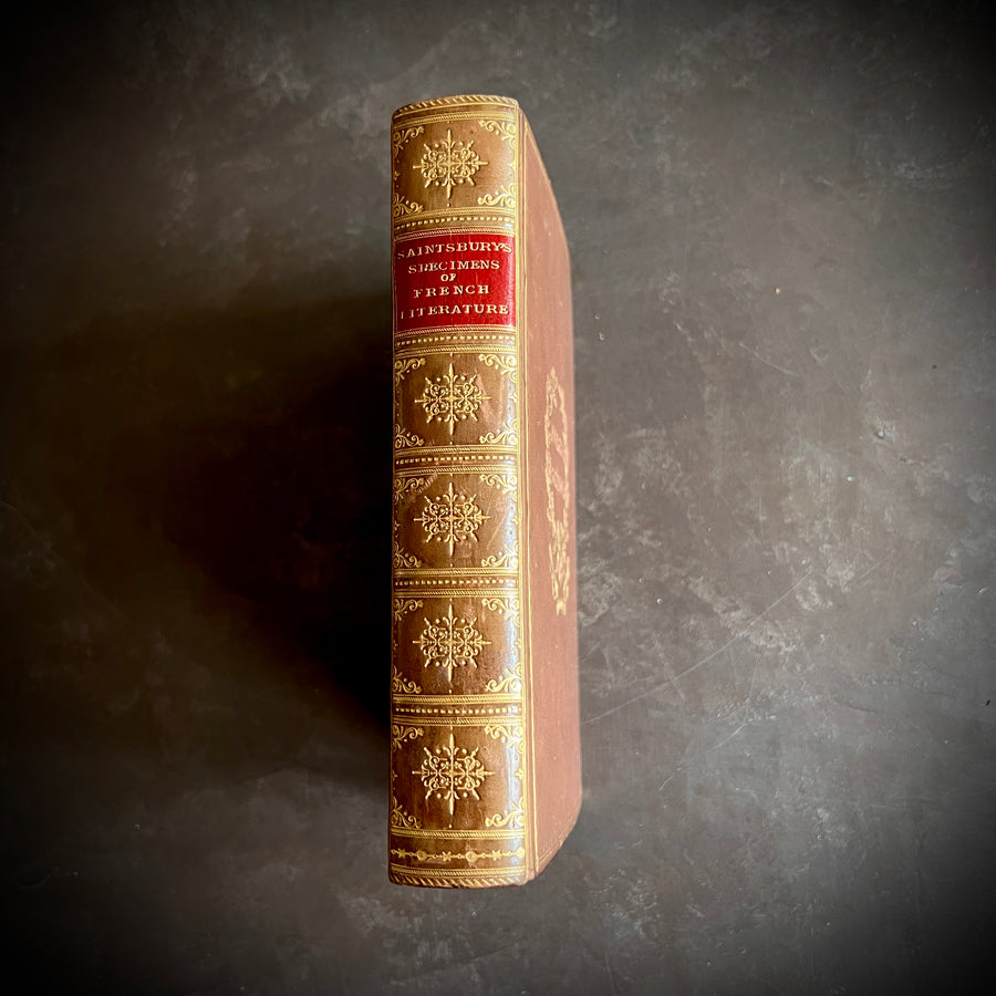 Specimens of French Literature from Villon to Hugo | First Edition | 1883, Clarendon Press Prize Binding