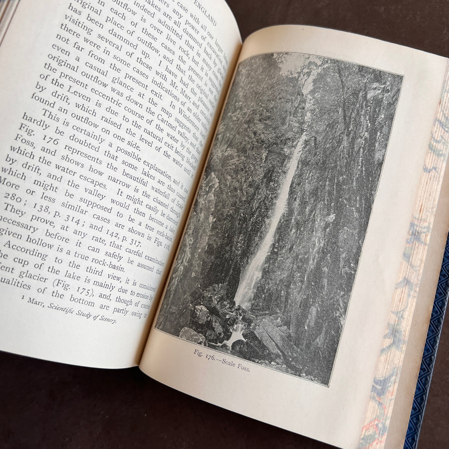 1912 The Scenery of England by Lord Avebury – Fine Prize Binding in Blue Morocco | Geology, Rivers, Volcanoes, and Landscapes of England