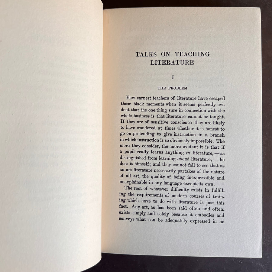 1906 - Talks on Teaching Literature