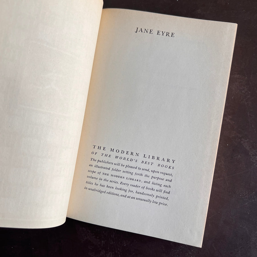 Jane Eyre by Charlotte Bronte (1950), The Modern Library
