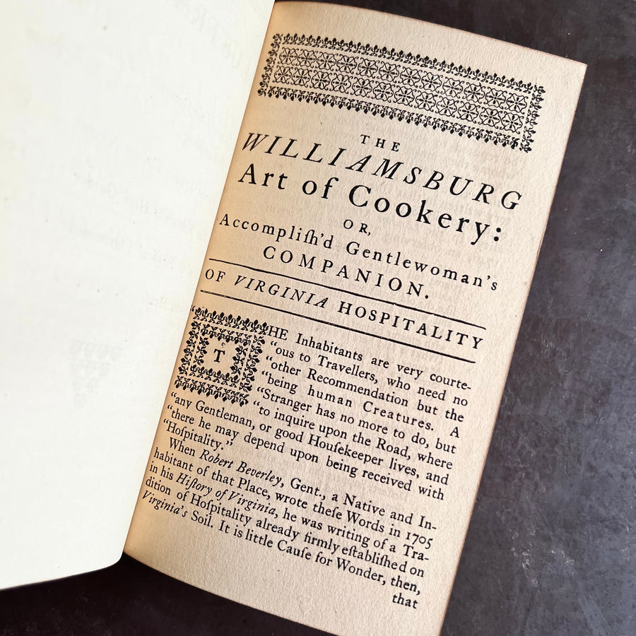 1939 - The Williamsburg Art of Cookery Or Accomplish’d Gentlewoman’s Companion