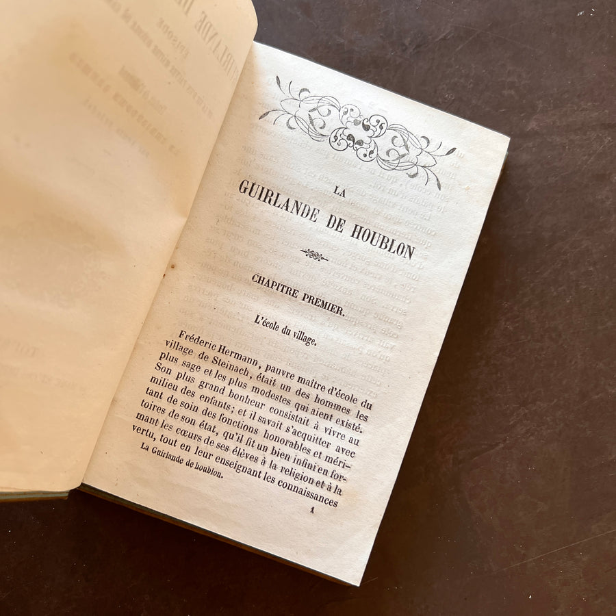 La Guirlande de Houblon, 1859 | Antique French Cartonnage Book