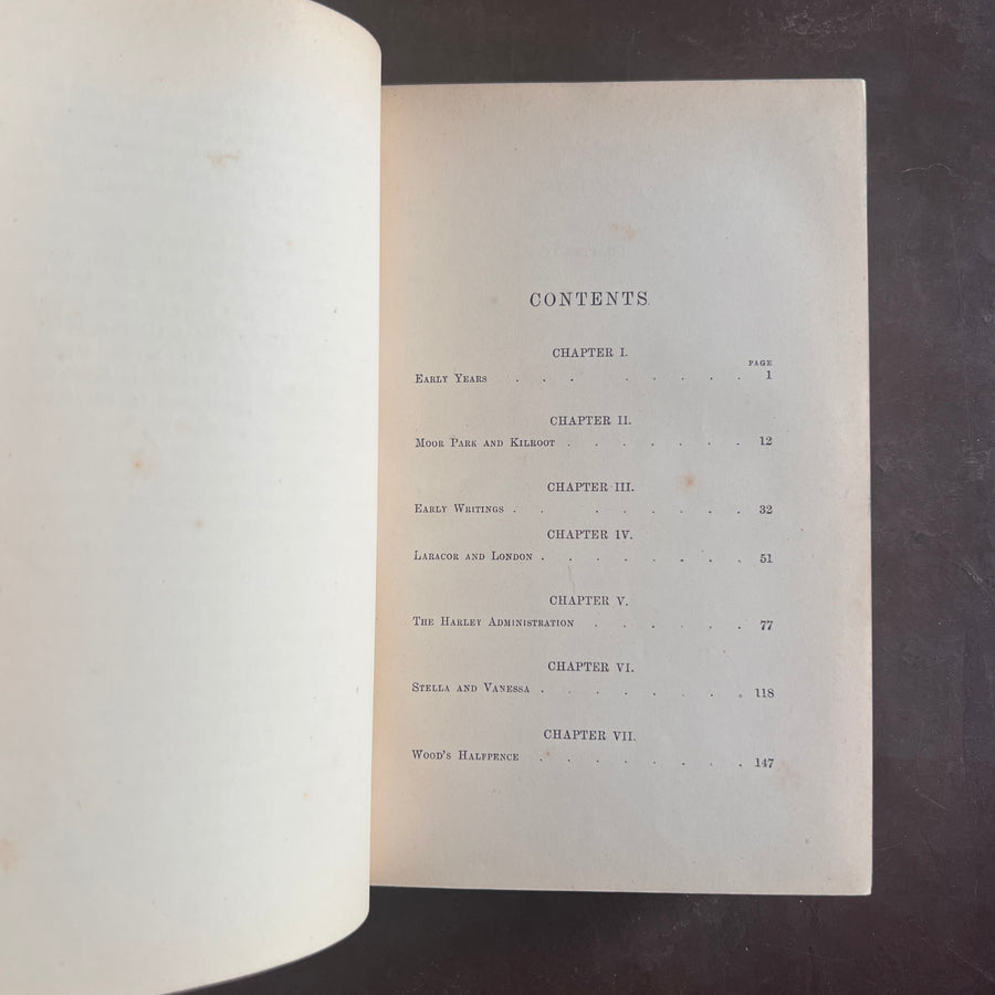English Men of Letters: Swift, Fielding, and Sterne (1889) — Fine Binding, Full Leather, Gilt Armorial, Marbled Edges London: Macmillan and Co. | 1889.