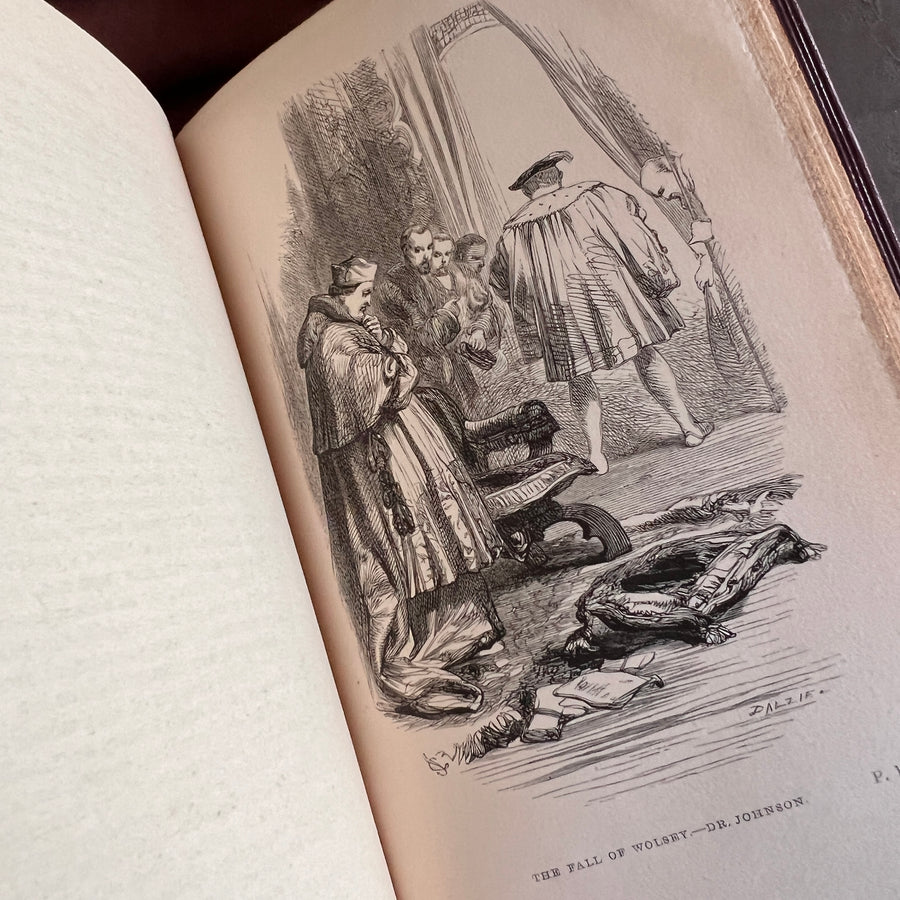 The Poetical Works of Goldsmith, Smollett, Johnson, and Shenstone (1853) — Fine Binding, Full Leather, Gilt Gauffering, Illustrated