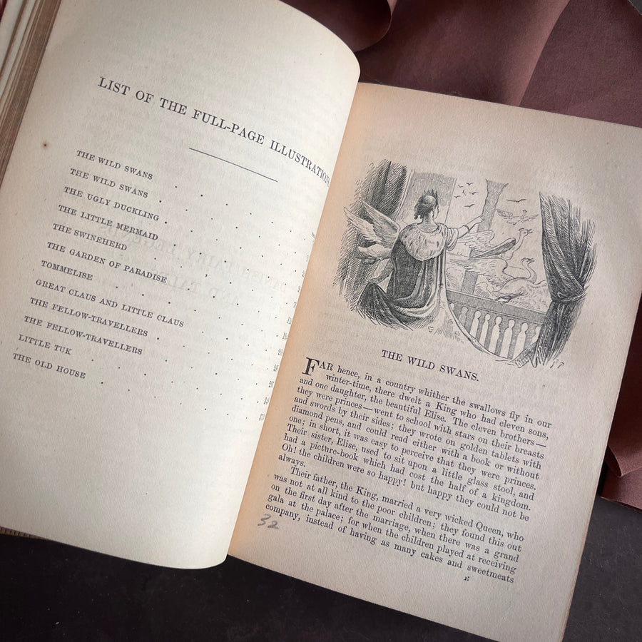 Danish Fairy Legends and Tales by Hans Christian Andersen (1861) | Illustrated | Fine Binding | Marbled Edges | Rare