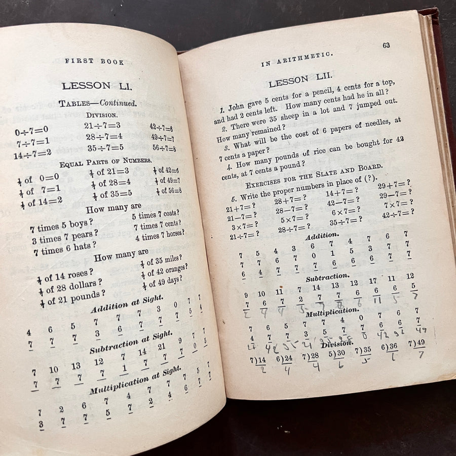 1874 - Robinson’s Shorter Course, First Book of ArIthmetic