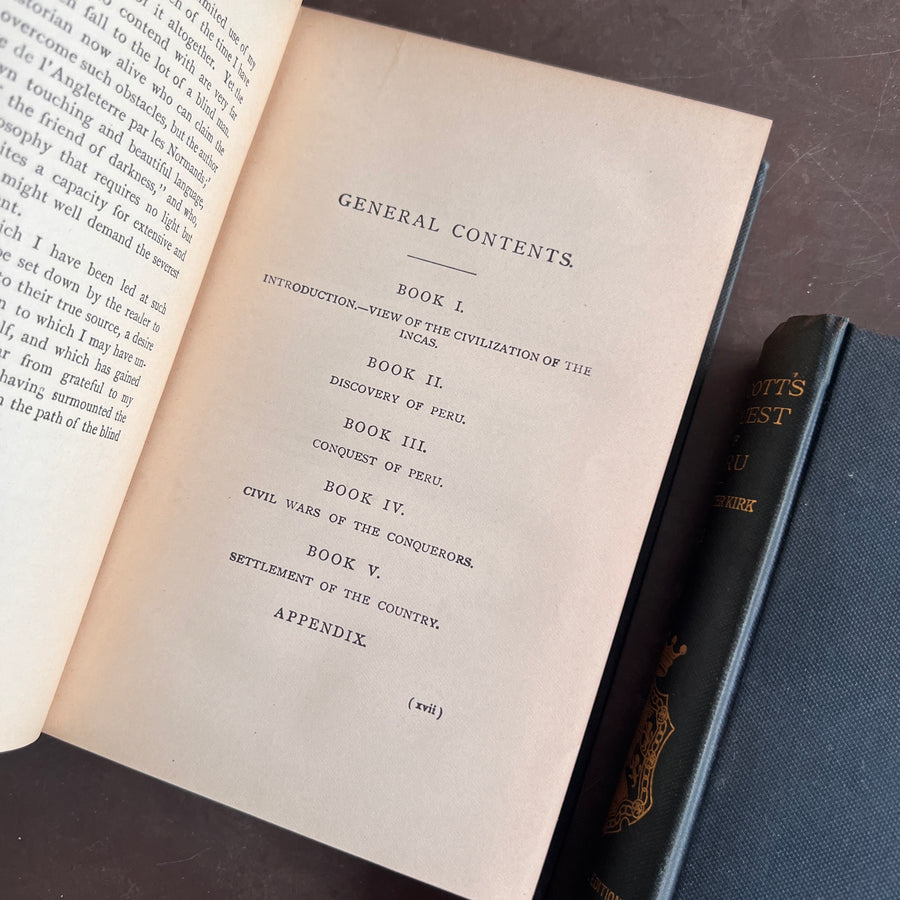 History of the Conquest of Peru by William H. Prescott | 2-Volume Set, Universal Edition (1874)
