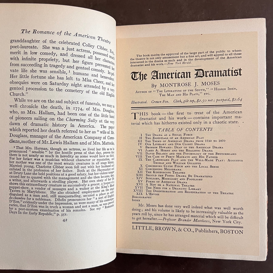 1913 - The Romance of the American Theatre, First Edition