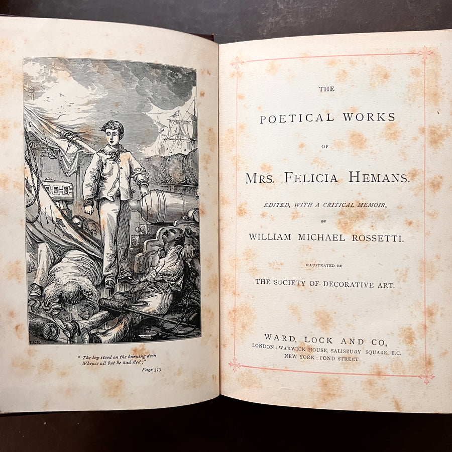 c.1880 - The Poetical Works of Mrs. Felicia Hemans