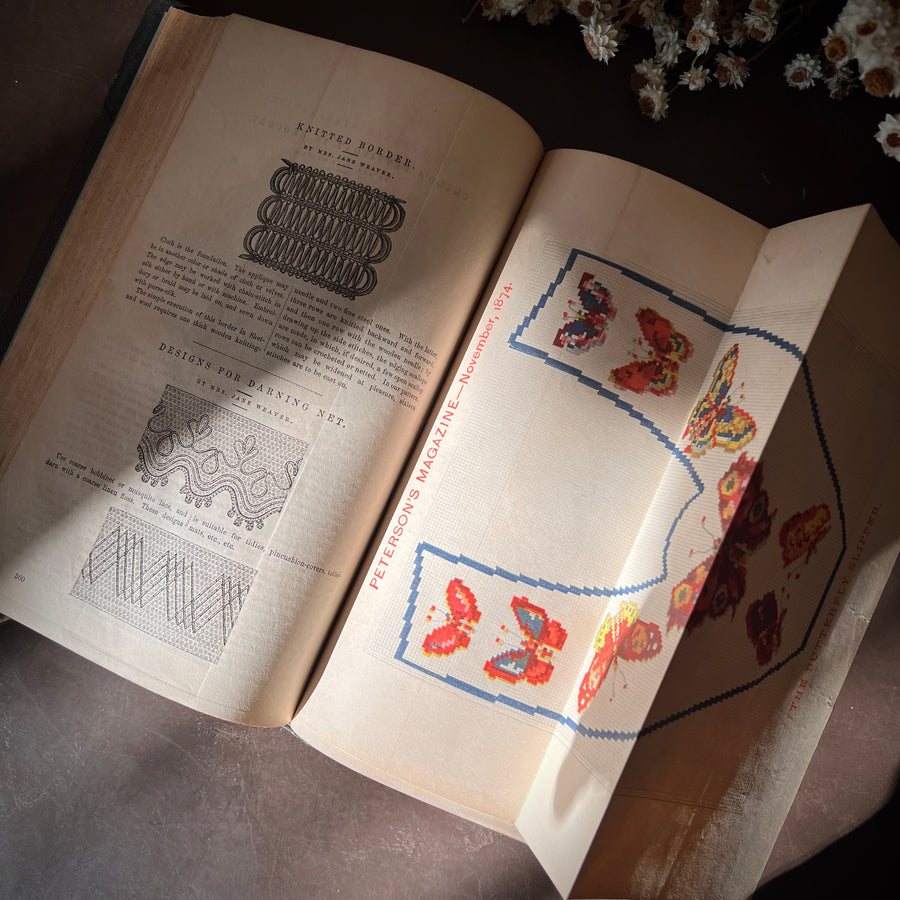 Peterson’s Magazine July–December 1874 | Victorian Women’s Fashion, Needlework & Music | Bound Volume
