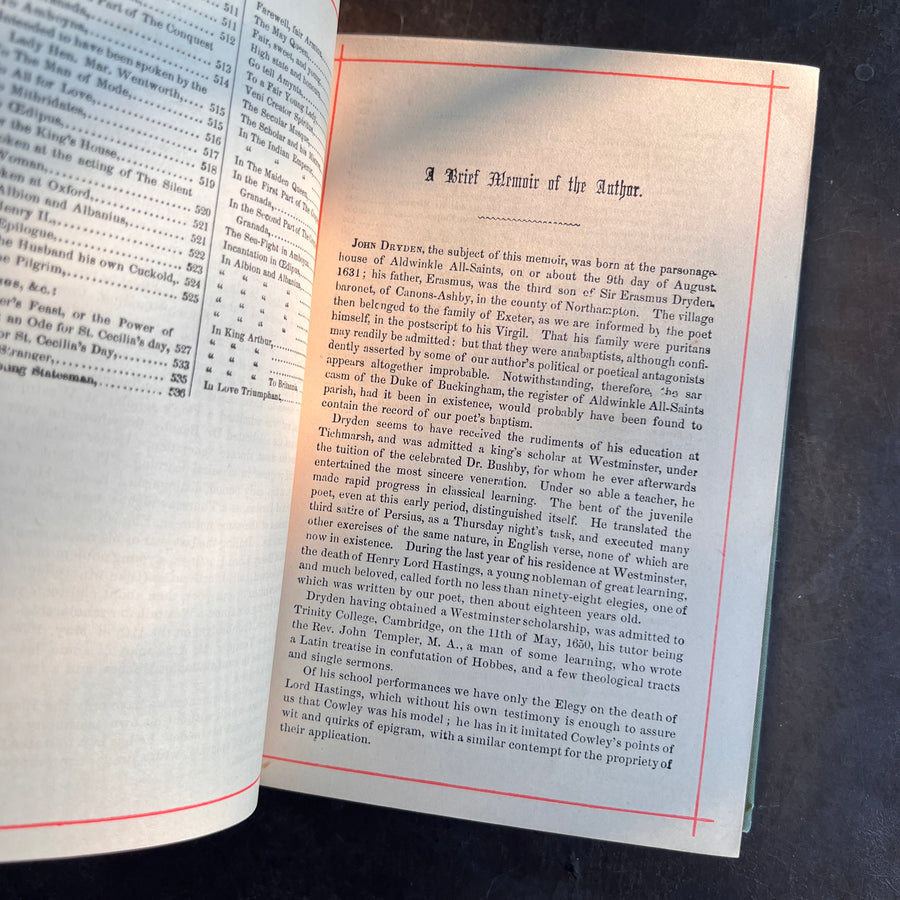 The Poetical Works of Dryden (c.1880s) | Illustrated