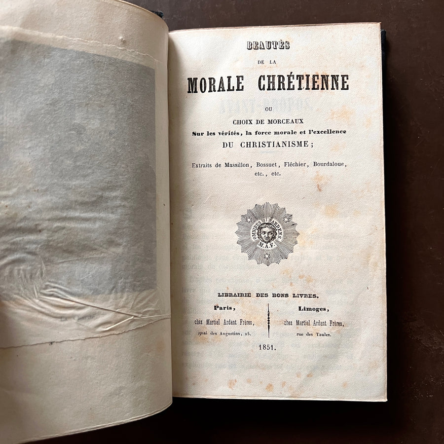 1851 - Beautes De La Morale Chretienne ou Choix De Morceaux
