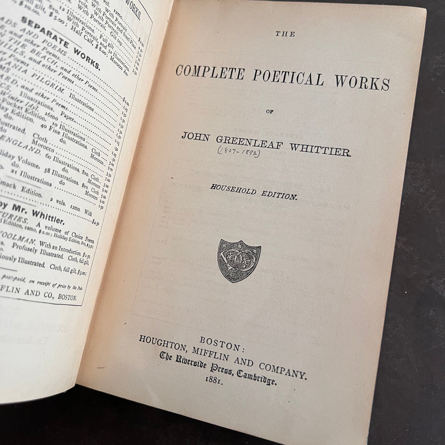 The Complete Poetical Works of John Greenleaf Whittier (1881)