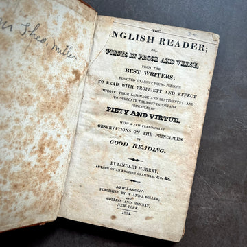 1834 - The English Reader Or Pieces In Prose and Verse, From The Best Writers