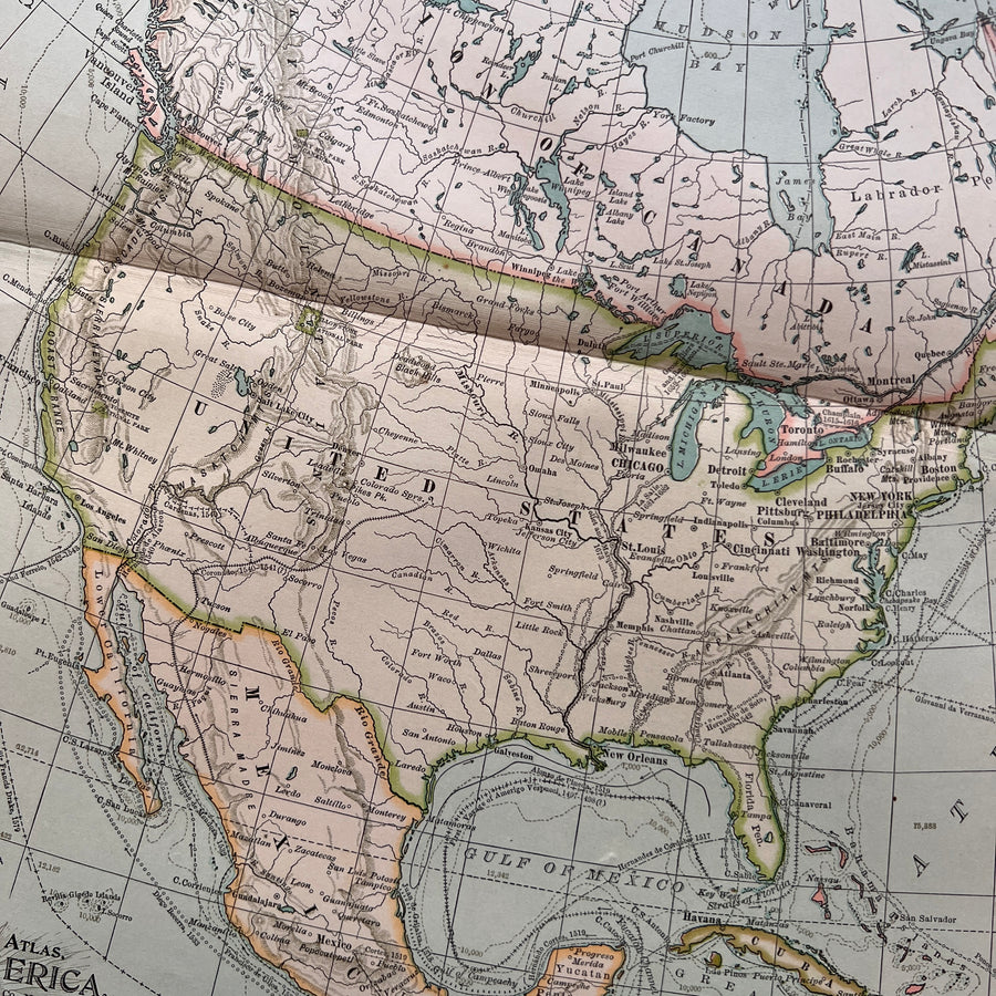 1897 - Map of North America