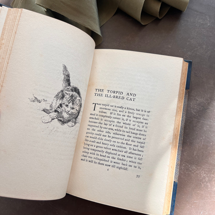 The Soul of a Cat and Other Stories — Margaret Benson (1901) | Fine Custom Binding with Marbled Endpapers