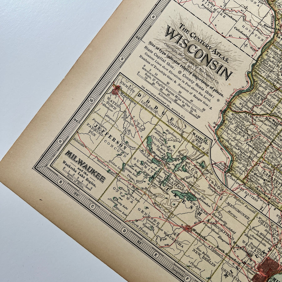 1902 - Map of Wisconsin