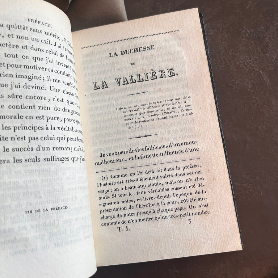 La Duchesse de La Vallière by Madame de Genlis | 1829 |Two-Volume Set Fine Binding