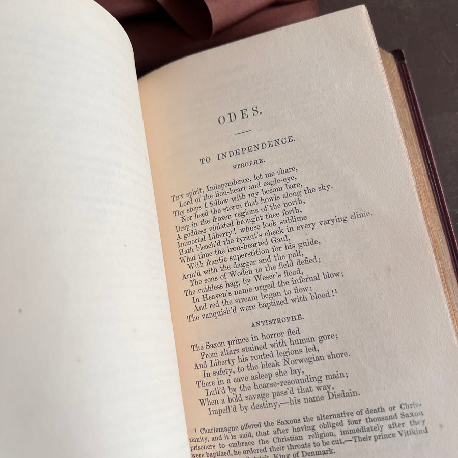The Poetical Works of Goldsmith, Smollett, Johnson, and Shenstone (1853) — Fine Binding, Full Leather, Gilt Gauffering, Illustrated