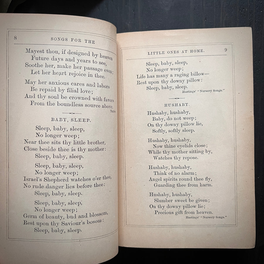 1852 - Songs For The Little Ones At Home, First Edition