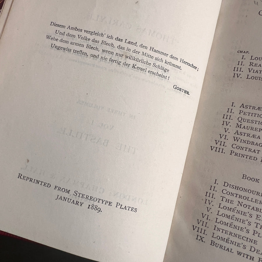 The French Revolution: A History by Thomas Carlyle | Three Volumes in One| 1889