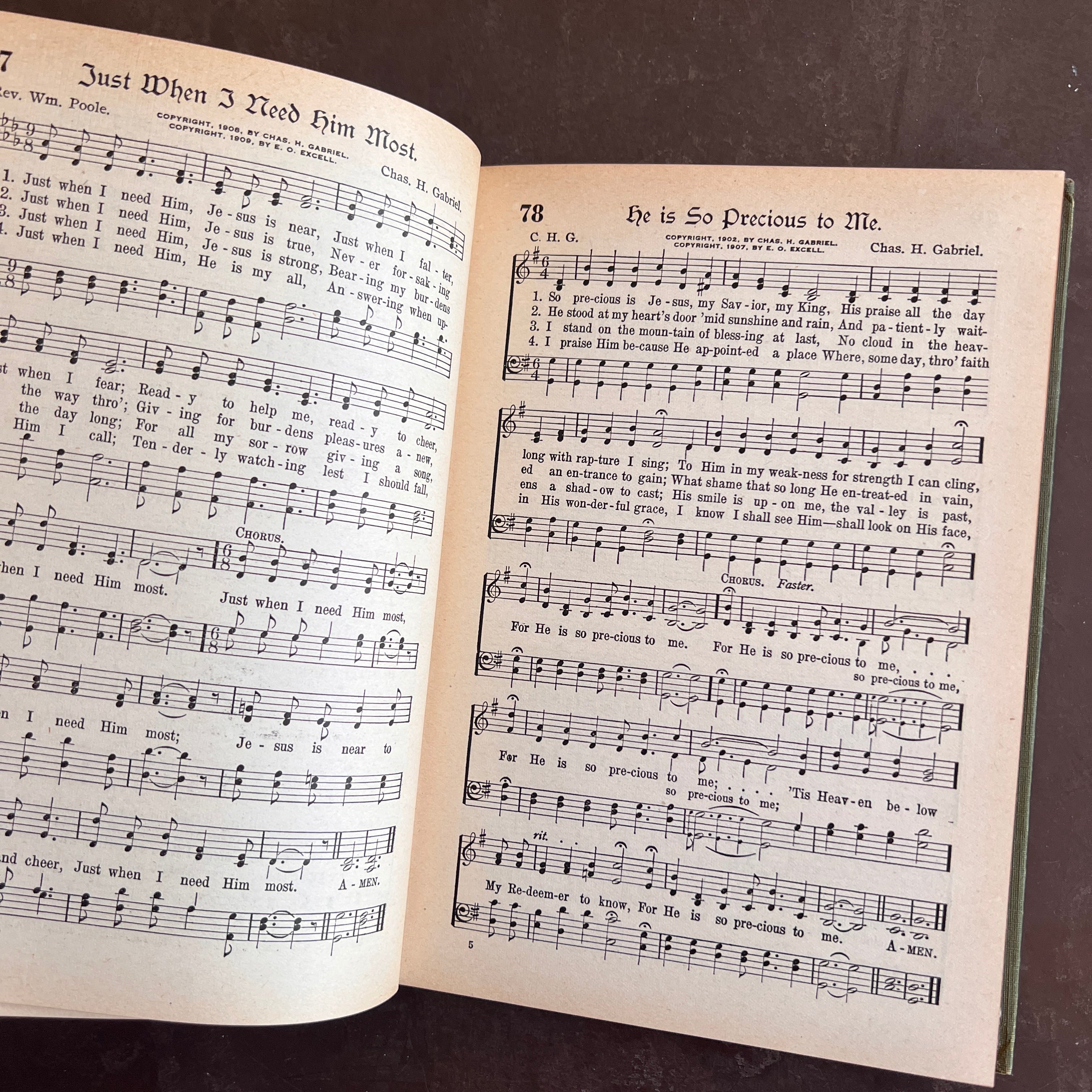 Hymns & Sacred Songs | Antique Hymnal |1918 – Honey Bee Mill