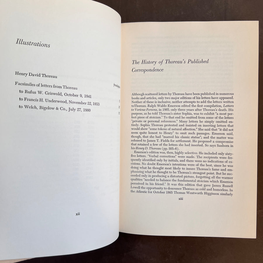 1958 - The Correspondence of Henry David Thoreau, First Edition