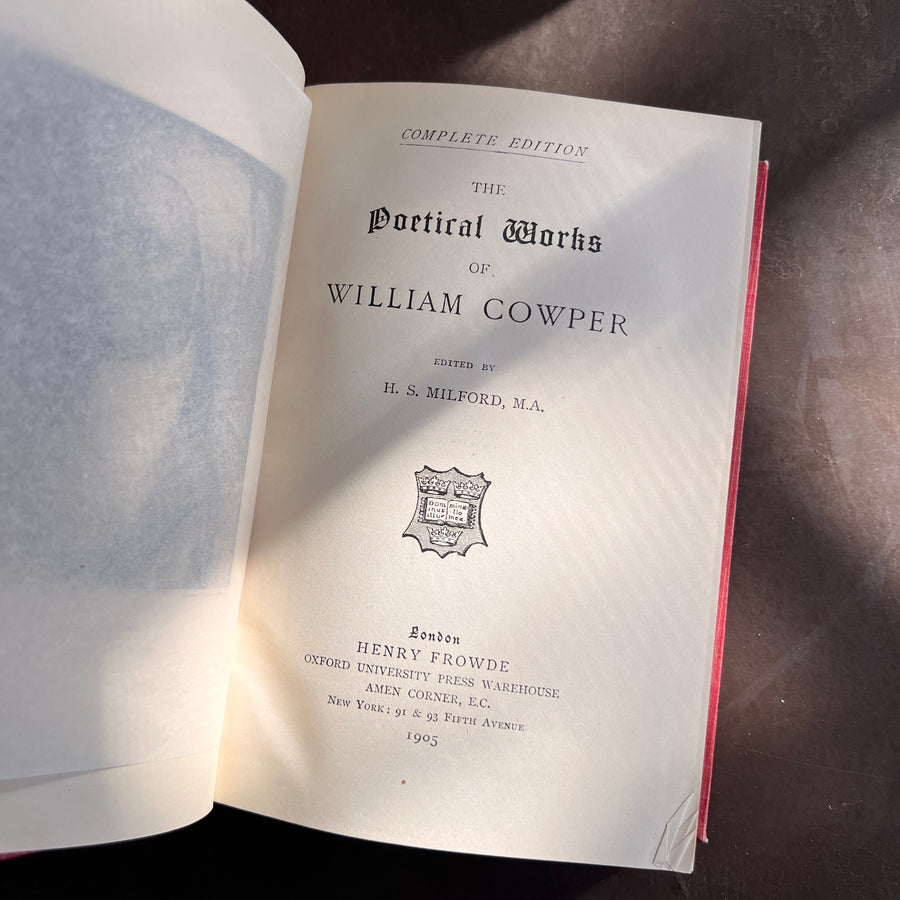 1905 - The Poetical Works of William Cowper